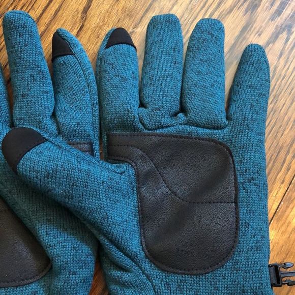 EDDIE BAUER Men’s Knit Touch Finger Turquoise Winter Gloves Size Large XL - Picture 4 of 11